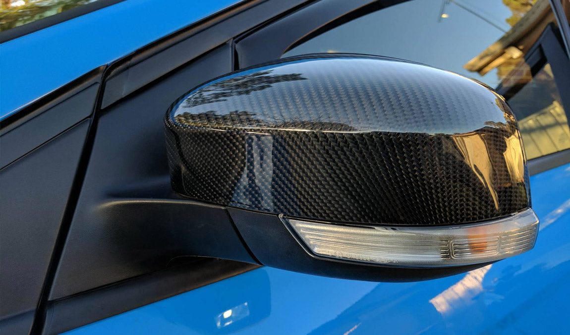 Genuine 3K Twill Carbon Fiber Mirror Caps - MK3 Ford Focus (SE/ST/RS)