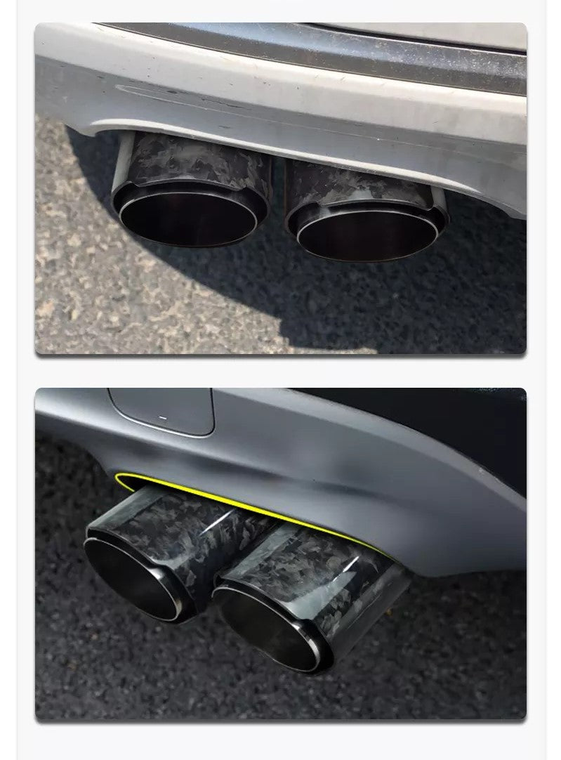 Staggered-Angular Dual Exhaust Tip